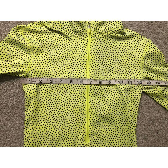 Nike Dri-Fit Hyper Warm 1/2 Zip Polka Dot Long-sleeves Neon Athletic Top XS - Picture 13 of 16